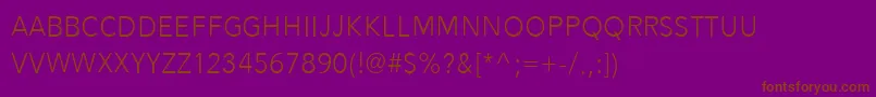 Шрифт Alesand Light – коричневые шрифты на фиолетовом фоне