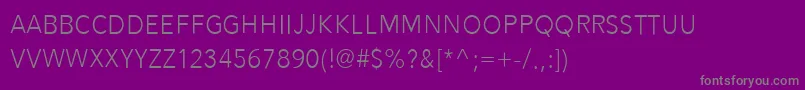 Alesand Light-fontti – harmaat kirjasimet violetilla taustalla
