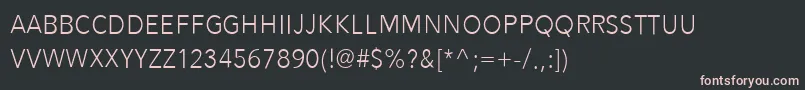 Czcionka Alesand Light – różowe czcionki na czarnym tle