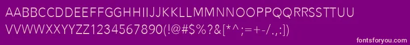 Alesand Light Font – Pink Fonts on Purple Background