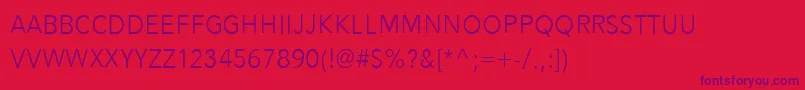 Шрифт Alesand Light – фиолетовые шрифты на красном фоне