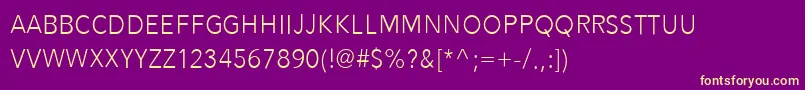 Alesand Light-fontti – keltaiset fontit violetilla taustalla