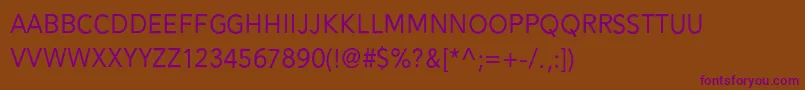 Alesand Regular Font – Purple Fonts on Brown Background