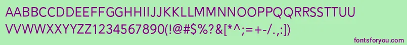 Alesand Regular-Schriftart – Violette Schriften auf grünem Hintergrund