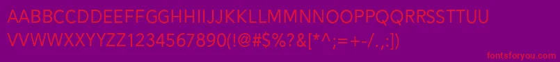 Alesand Regular Font – Red Fonts on Purple Background