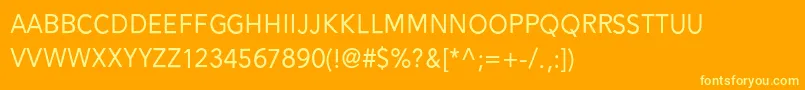 Alesand Regular Font – Yellow Fonts on Orange Background