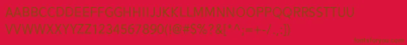 Lisätietoja Alesand Regular-fontista Alesand Regular-fontti – ruskeat fontit punaisella taustalla