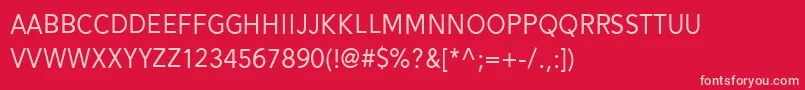 Alesand Regular Font – Pink Fonts on Red Background