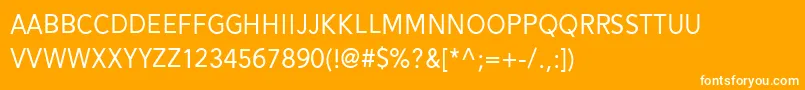 Alesand Regular Font – White Fonts on Orange Background