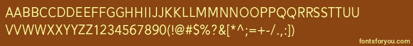 Alesand Regular Font – Yellow Fonts on Brown Background