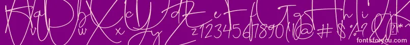 Alessandria Font – Pink Fonts on Purple Background