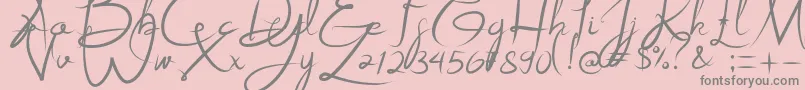 Alestraza-Schriftart – Graue Schriften auf rosa Hintergrund