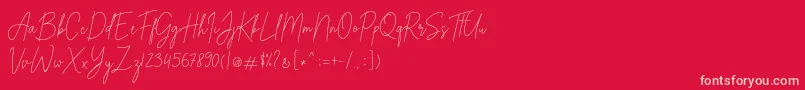 Шрифт Alexander Lettering – розовые шрифты на красном фоне