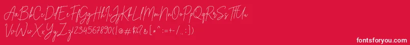 Fonte Alexander Lettering – fontes brancas em um fundo vermelho