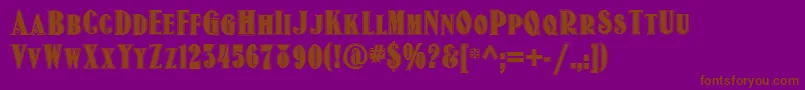 Oldgatelanenf Font – Brown Fonts on Purple Background