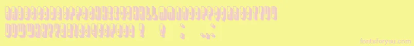 Alexander Font – Pink Fonts on Yellow Background