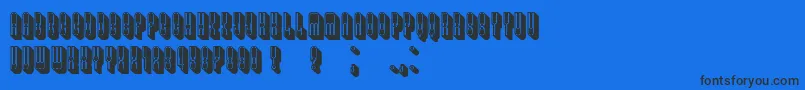 AlexanderFilled Font – Black Fonts on Blue Background