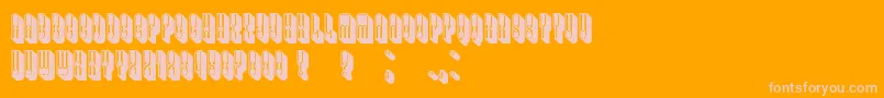 AlexanderFilled-Schriftart – Rosa Schriften auf orangefarbenem Hintergrund
