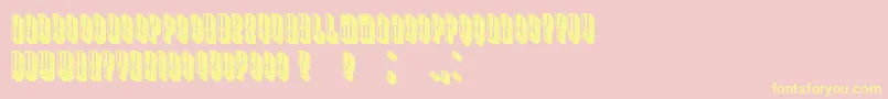 AlexanderFilled Font – Yellow Fonts on Pink Background