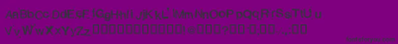 フォントAlexandras Stempelkasten – 紫の背景に黒い文字