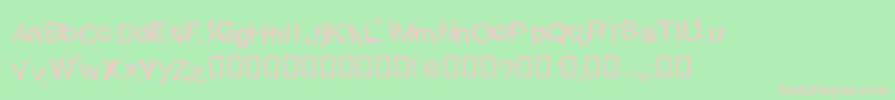 Alexandras Stempelkasten Font – Pink Fonts on Green Background