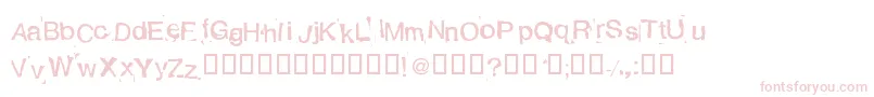 Alexandras Stempelkasten-fontti – vaaleanpunaiset fontit valkoisella taustalla