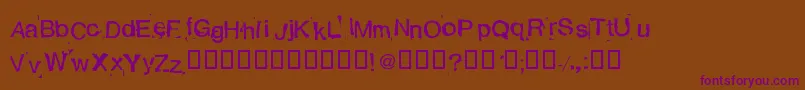 Alexandras Stempelkasten Font – Purple Fonts on Brown Background