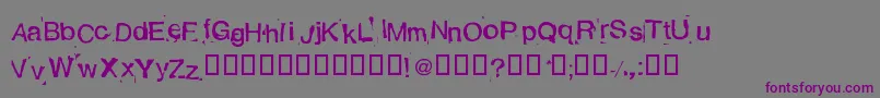 Alexandras Stempelkasten Font – Purple Fonts on Gray Background