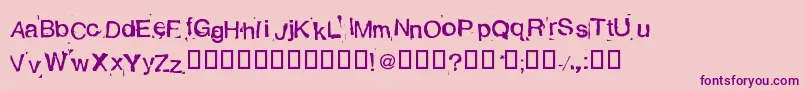 Alexandras Stempelkasten Font – Purple Fonts on Pink Background
