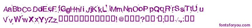 Шрифт Alexandras Stempelkasten – фиолетовые шрифты на белом фоне