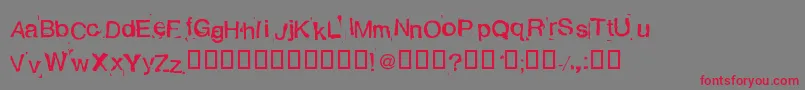 Alexandras Stempelkasten Font – Red Fonts on Gray Background