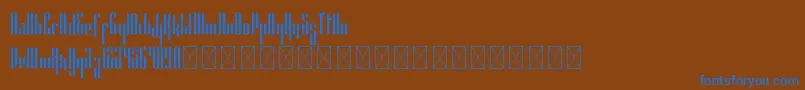 Alexandria PersonalUse Font – Blue Fonts on Brown Background
