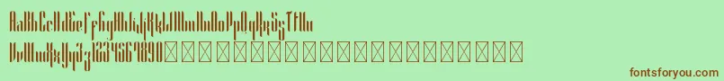 Alexandria PersonalUse Font – Brown Fonts on Green Background