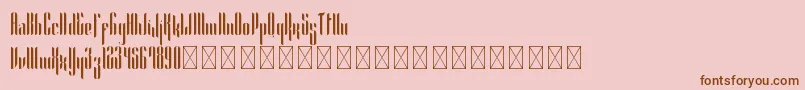 フォントAlexandria PersonalUse – ピンクの背景に茶色のフォント
