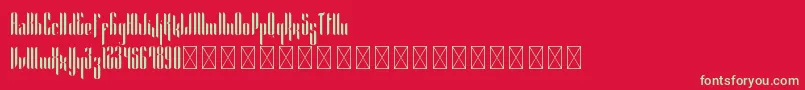 Alexandria PersonalUse Font – Green Fonts on Red Background