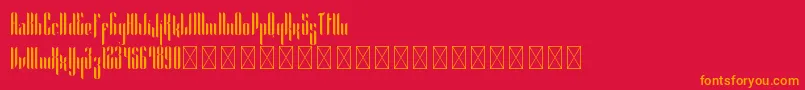 Alexandria PersonalUse Font – Orange Fonts on Red Background
