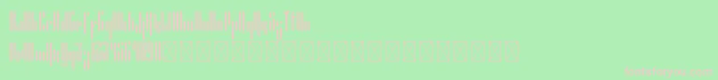 Alexandria PersonalUse-fontti – vaaleanpunaiset fontit vihreällä taustalla