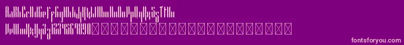 フォントAlexandria PersonalUse – 紫の背景にピンクのフォント