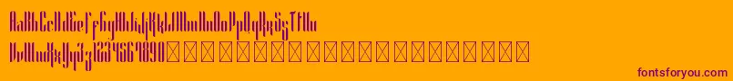Шрифт Alexandria PersonalUse – фиолетовые шрифты на оранжевом фоне