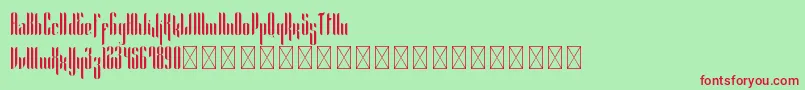 Alexandria PersonalUse Font – Red Fonts on Green Background