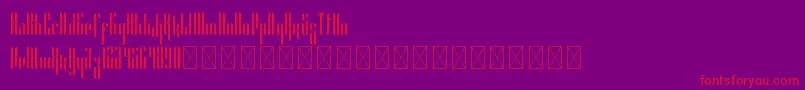 Alexandria PersonalUse-fontti – punaiset fontit violetilla taustalla