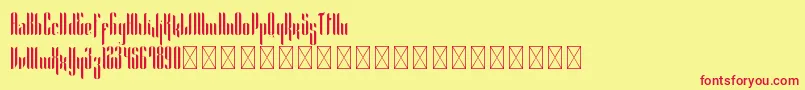 Alexandria PersonalUse Font – Red Fonts on Yellow Background