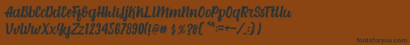 Шрифт Alexandria Script – чёрные шрифты на коричневом фоне