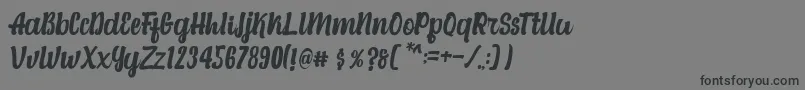 フォントAlexandria Script – 黒い文字の灰色の背景