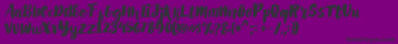 AlexDirte Brush Font Font – Black Fonts on Purple Background