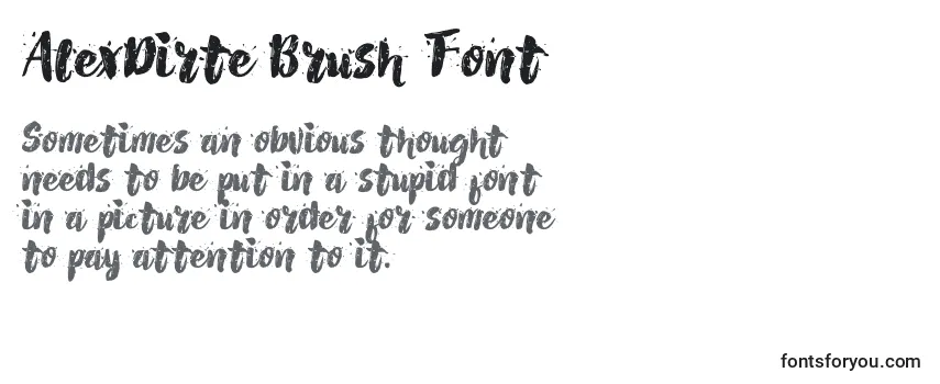 フォントAlexDirte Brush Font