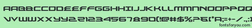 フォントalexisv3 – 緑の背景に黒い文字