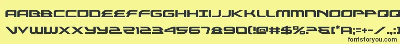 alexisv3-Schriftart – Schwarze Schriften auf gelbem Hintergrund