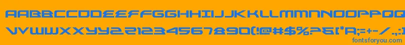 フォントalexisv3 – オレンジの背景に青い文字