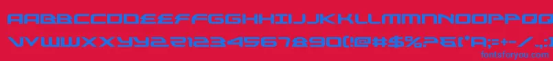 フォントalexisv3 – 赤い背景に青い文字